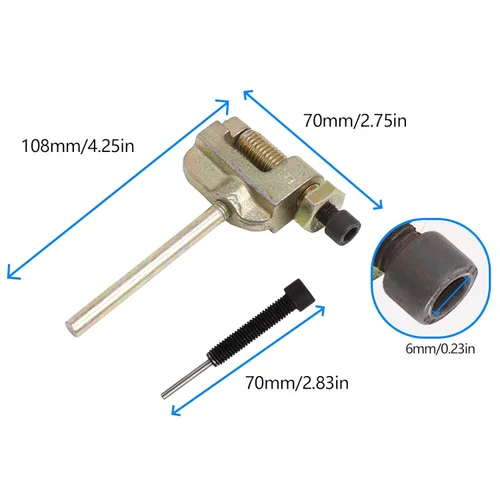 Vista 2 de Stylemafia Cadena de 25 rodillos de 132 eslabones + disyuntor de cadena de transmisión para Razor MX500 MX650 SX350 SX500 SX650 Mcgrath Dirt Rocket