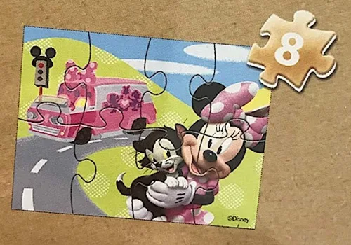 Vista 5 de Disney Minnie Mouse - 5 rompecabezas de madera en caja de almacenamiento de madera