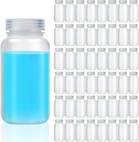 Vista 37 de Tatuo 6 piezas 30 ml 1 oz botellas de reactivo de polipropileno de plástico con tapas de rosca, envases de muestra transparentes de PP con tapa