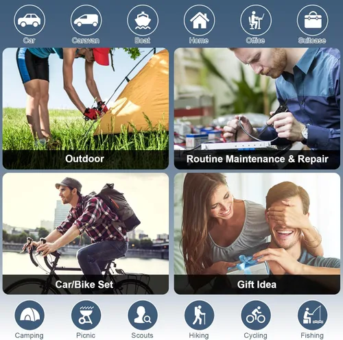 Vista 5 de Bovgero Cuchillo Multiherramienta, Cuchillo de Bolsillo 16 en 1, Cuchillo Multiherramienta Hecho a Mano, Regalo de Cumpleaños y Navidad para Hombres