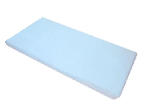 American Baby Company Sábana bajera ajustable 100% de algodón percal de algodón natural, azul, suave transpirable, para niños y niñas, 24 x 48 x 4