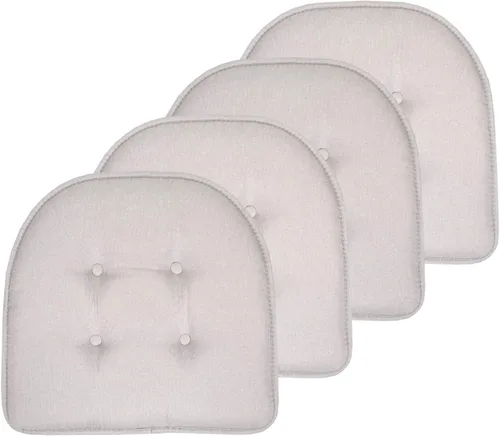 Vista 57 de Sweet Home Collection - Cojín de espuma viscoelástica para silla con capitoné, antideslizante, en forma de U, de 17 x 16 pulgadas, a cuadros Cuadros