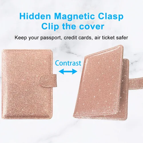 Vista 6 de Funda para pasaporte ACdream, piel de calidad superior, cartera con bloqueo RFID
