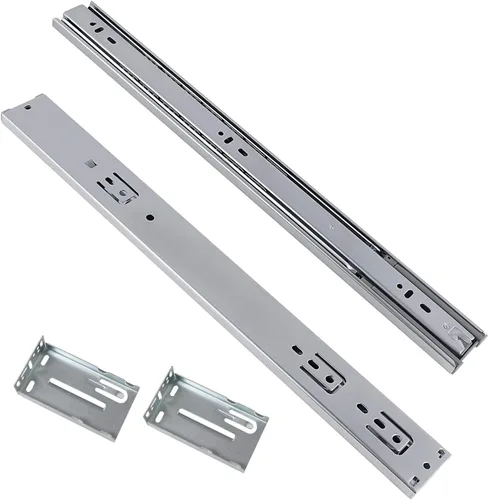 Gobrico Rodamiento de bolas suave de extensión completa de 14 pulgadas, con cierre automático, deslizadores de cajón de montaje trasero/lateral con