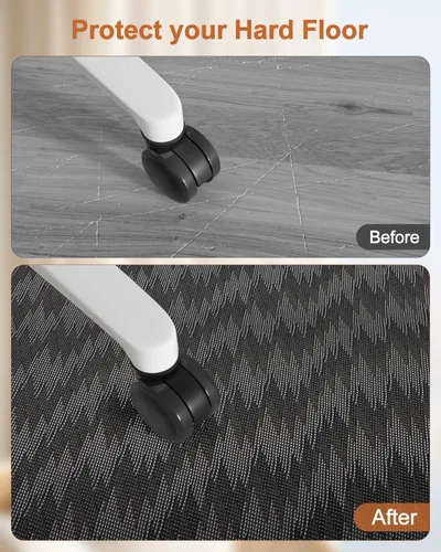 Vista 4 de Blvornl Tapete grande para silla de oficina para suelo de madera dura, tapete para silla rodante para madera dura, protector de suelo duro