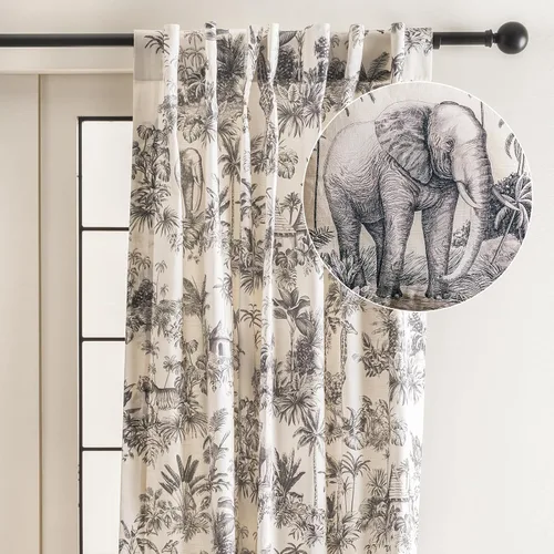 50"w X 84"l (Pack of 1) · 02 - Negro - Savana Jouy