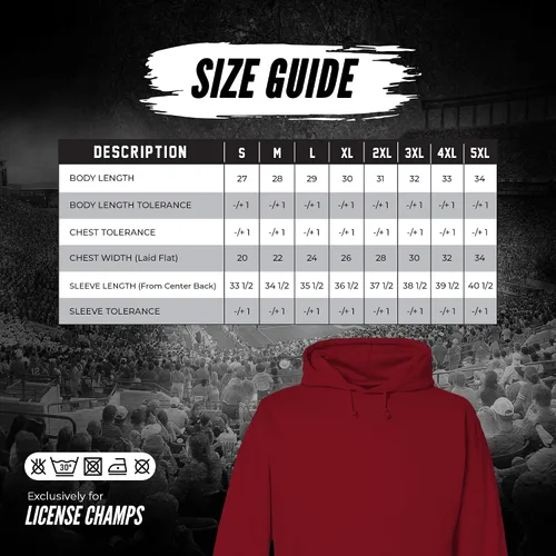 Vista 4 de License Champs Sudadera con capucha Merch oficial de la NCAA College Sudadera con capucha para hombre y mujer Logotipo de Bar Dorado atlético