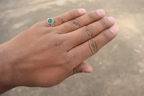 Vista 6 de Rose Quartz Stone Ring, Handmade 925 Sterling Silver Rings for Women Girls, Natural Gemstone Ring US size 12 Solitaire Ring, Pink Round Stone Ring