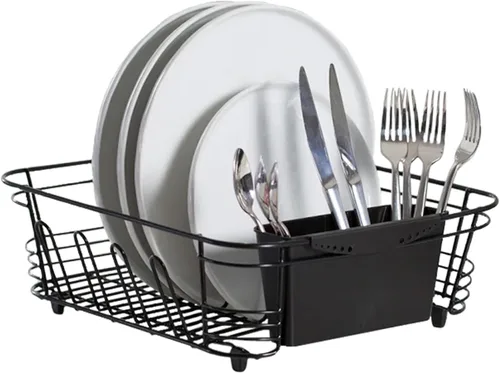 Vista 7 de Better Houseware - Escurridor de platos expandible - Escurridor de platos de acero inoxidable que ahorra espacio para encimera de cocina con bandeja