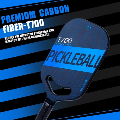 Vista 2 de 6.0 Pickleball Paddles, Edgeless Pickleball Paddle, T700 Carbon Fiber Pickleball Paddle,16MM Polypropylene Honeycomb Core, Air Open Throat, Enhanced