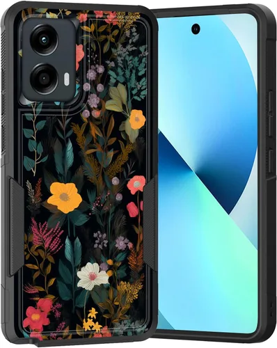 Vista 264 de para Moto G Play 4G 2024, funda de dos capas híbrida resistente y a prueba de golpes, PC duro + silicona suave protectora para Motorola Moto G Play