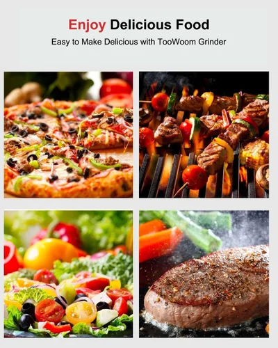 Vista 5 de Molinillo de pimienta, molinillo de sal de madera con grosor ajustable, 6 pulgadas, molinillo de pimienta manual recargable de madera para pimienta