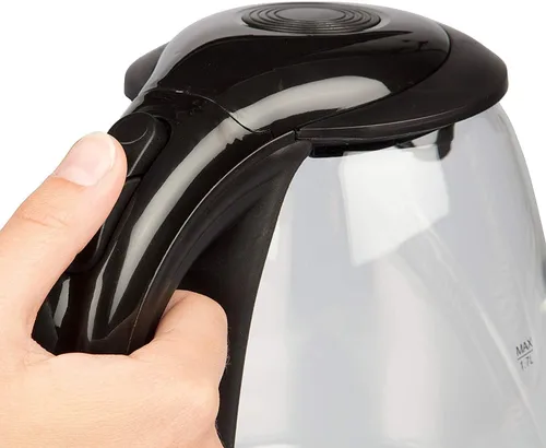 Vista 6 de Hervidor de agua eléctrico de acero inoxidable de 1.7 litros, calentamiento rápido con apagado automático y protección de ebullición, sin cable