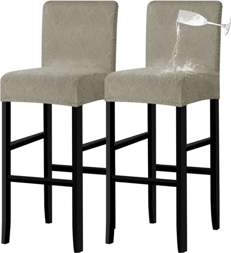 Vista 15 de Lellen - Fundas para taburete de bar de jacquard, fundas para silla de taburete de bar, fundas para silla de bar, fundas para taburete de bar