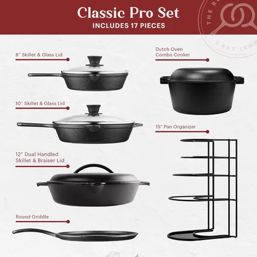 Vista 3 de Cuisinel Sartén cubierta de hierro fundido con tapa - Sartén Utensilios de cocina