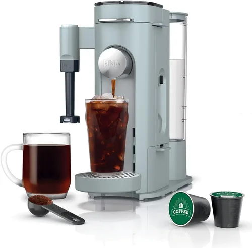 Vista 12 de Ninja Cafetera Una sola porción Prepara con cápsulas de café y molidos Compatible con cápsulas de café K-Cup 4 estilos de preparación