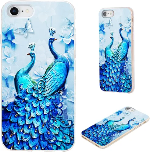 Vista 15 de Funda protectora completa delgada y suave de TPU transparente para iPhone SE 2022/2020, iPhone 8/7/6S/6 - Diseño de música divertida guitarra
