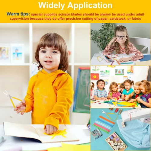 Vista 7 de 3 tijeras Windspeed Spring Loop - Mini tijeras de entrenamiento con agarre colorido y asas de compresión fáciles de abrir para necesidades