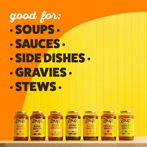 Vista 6 de Zoup - Caldo de hueso de ternera, apto para ceto, sin gluten, sin azúcar, sin OMG, caldo transparente – Ideal para caldo, caldo, base de sopa