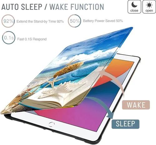 Vista 6 de Funda de TPU para iPad mini 4 / iPad mini 5 (5ª generación 2019), apagado y encendido automático con soporte para lápiz Apple [antihuellas]
