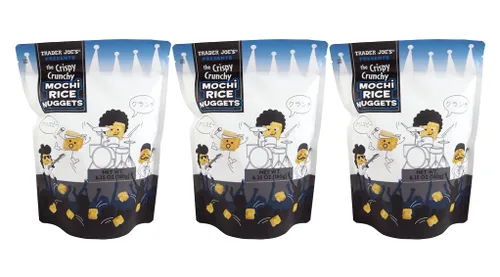 Trader Joe's New The Crispy Crunchy Mochi Rice Nuggets 6.35oz (paquete de 3)