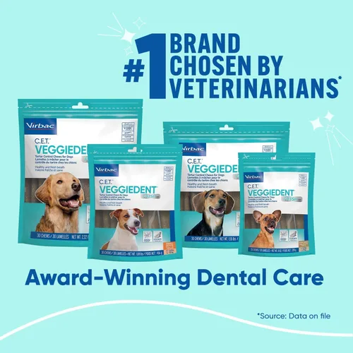 Vista 3 de Virbac C.E.T. VEGGIEDENT FR3SH - Masticables para control de sarro para perros, extra pequeños, 8 onzas (paquete de 1)