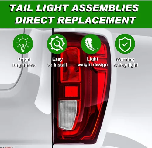 Vista 7 de Lochnchn Conjunto de luz trasera compatible con GMC Sierra 1500 2500HD 3500HD 2019-2025 Luz trasera del lado del conductor, luz trasera de repuesto