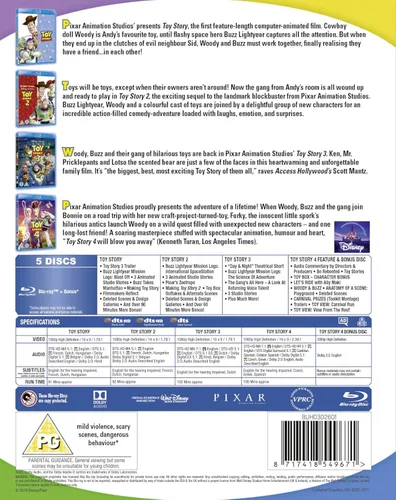 Vista 2 de Toy Story 1-4 Movie Collection - Blu-ray Box Set Region Free
