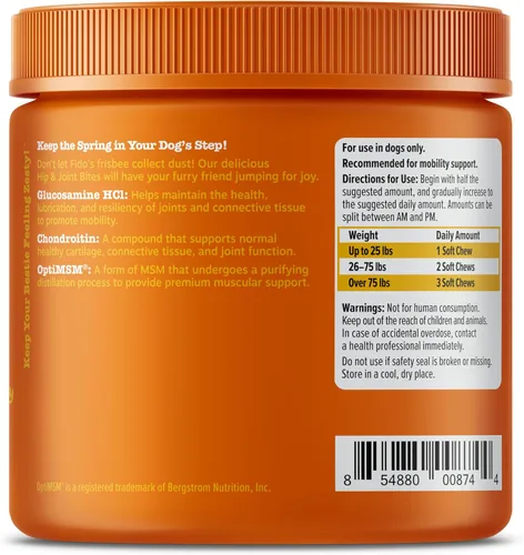 Vista 7 de Zesty Paws Mobility Bites Suplemento para articulaciones de perro, masticables de cadera y articulaciones para perros, productos para mascotas