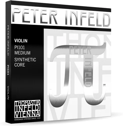 Vista 5 de Thomastik-Infeld Peter Infeld - Cuerda mi para violín, tamaño 4/4, tensión media - PI01PT - Acero inoxidable, chapado en platino - Proyección