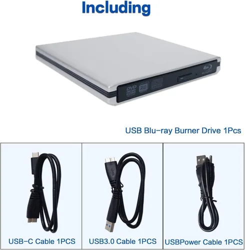 Vista 8 de USB C tipo C USB 3.0 externo 3D HD Blue ray Player para MacBook pro USB C Blue ray Reader Combo DVD Burner Drive para MacBook Pro MacBook Air iMac
