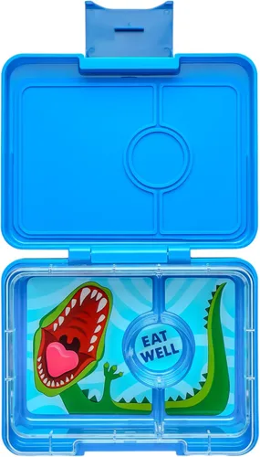 Vista 12 de Yumbox Lonchera Bento a prueba de fugas para niños (rosa fifi con bandeja arcoíris) con 3 compartimentos