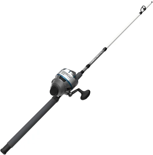 Zebco 808 - Combo de carrete Spincast de agua salada y caña de pescar, varilla de vidrio Z duradera de 7 pies 0 pulgadas, mango de EVA extendido,