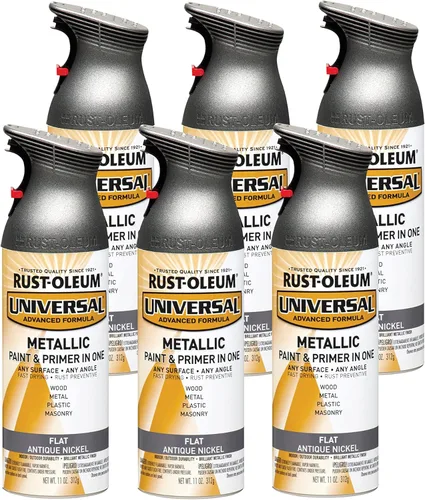 Vista 117 de Rust-Oleum 267298-6PK Pintura en aerosol martillada universal para todas las superficies, 12 onzas, blanco, paquete de 6