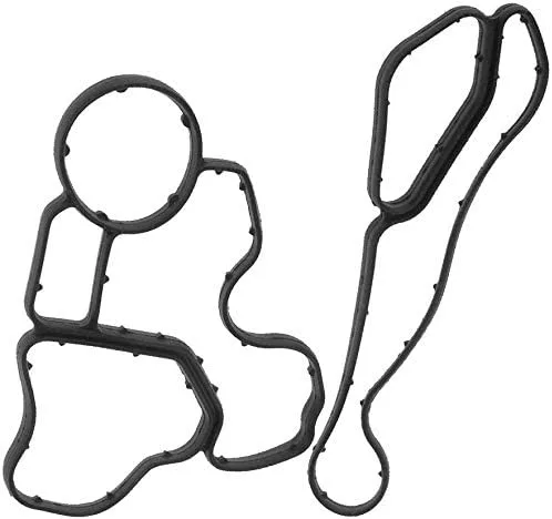 Vista 2 de Junta de carcasa adaptador de filtro de aceite de motor para BMW N51 N52 + Junta de sello de enfriador de aceite para BMW E60 E61 E90 E81 E91