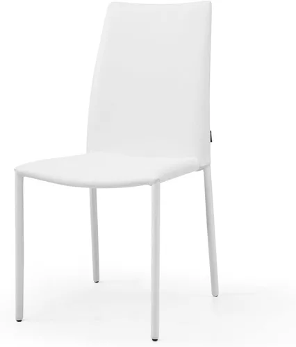 Vista 10 de ZURI Silla de comedor moderna Noah - Cuero sintético negro