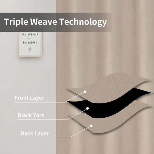 Vista 738 de Easy-Going - Cortinas opacas para dormitorio, aislamiento térmico sólido con ojales, cortinas de ventana para reducción de ruido, cortinas