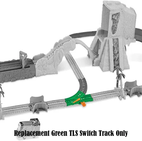 Vista 5 de Piezas de repuesto para Thomas and Friends Trackmaster Turbo Jungle Train Set - FJK50 - Reemplazo Green Switch Track TLS