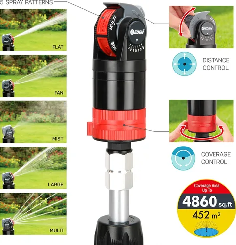 Vista 3 de Eden 11530-EDAMZ Rociador Multipatrón Más Sistema de Nebulización
