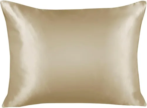 Vista 46 de ShopBedding - Lujosa funda de almohada de satén para el cabello, 2 unidades, satinada, estándar, con cremallera, estampado de cebra marrón