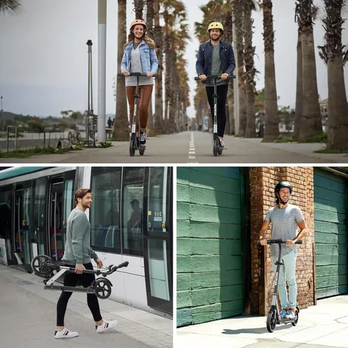 Vista 2 de Kick Scooter for Ages 6+,Kid, Teens & Adults. Max Load 240 LBS. Foldable, Lightweight, 8IN Big Wheels for Kids, Teen and Adults, 4 Adjustable