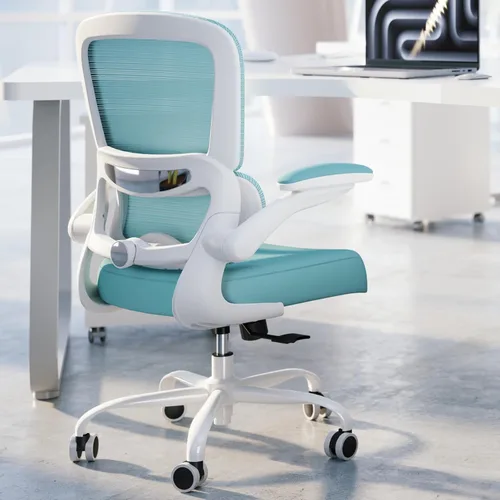 Vista 23 de Silla de oficina – Silla de escritorio ergonómica con soporte lumbar ajustable, silla de computadora de malla, silla ejecutiva para oficina en casa