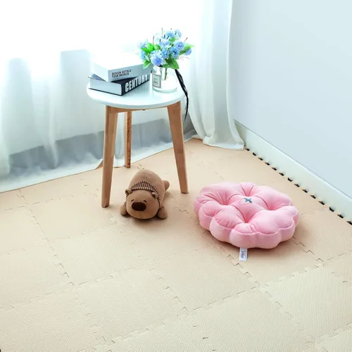 Vista 2 de meiqicool Tapete de juego de espuma gruesa y suave EVA entrelazada para niños, yoga, ejercicio, multirompecabezas, tabla de bloqueo, tapete de juego