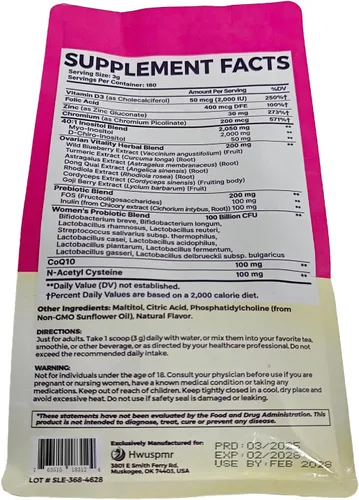 Vista 3 de Myo-inositol liposomal y D-Chiro Inositol en polvo, 19.05 oz