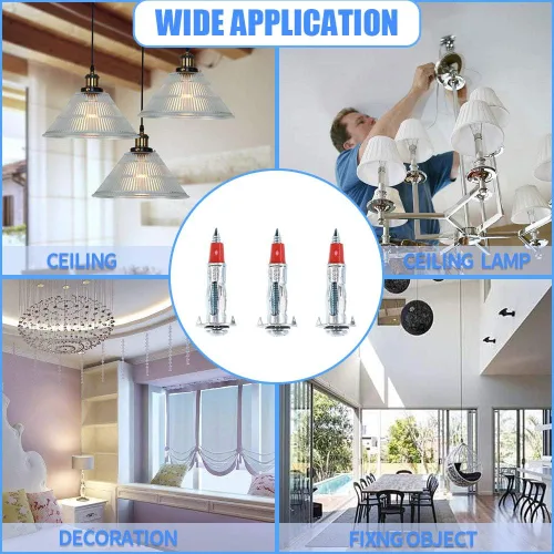 Vista 6 de Glarks Juego de 60 tornillos de anclaje de pared de acero chapado en zinc de 1/8 de pulgada y 1.378 in (1/8 SDx35 mm)