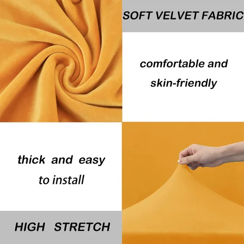 Vista 3 de HENBULA - Fundas elásticas para sofá, fundas de terciopelo grueso para sofá, funda suave para sillón, protector de muebles