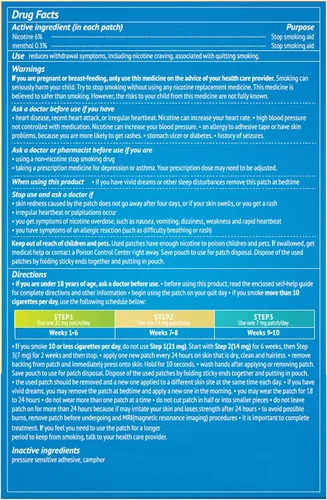 Vista 2 de Parches de nicotina para ayudar a dejar de fumar, dejar de fumar - Se entrega durante 24 horas Sistema transdérmico de nicotina para dejar de fumar