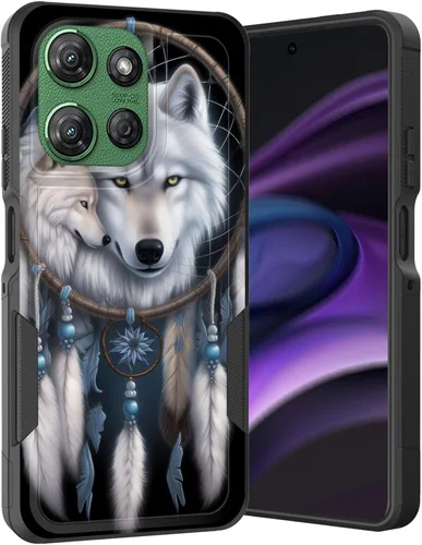 Vista 138 de para Moto G Play 4G 2024, funda de dos capas híbrida resistente y a prueba de golpes, PC duro + silicona suave protectora para Motorola Moto G Play