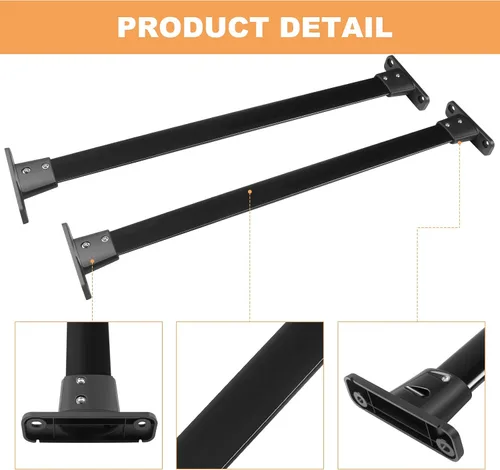 Vista 4 de FINDAUTO Barra transversal de techo para Nissan Pathfinder 2005-2012 (solo para modelos con rieles de techo existentes) Barra transversal