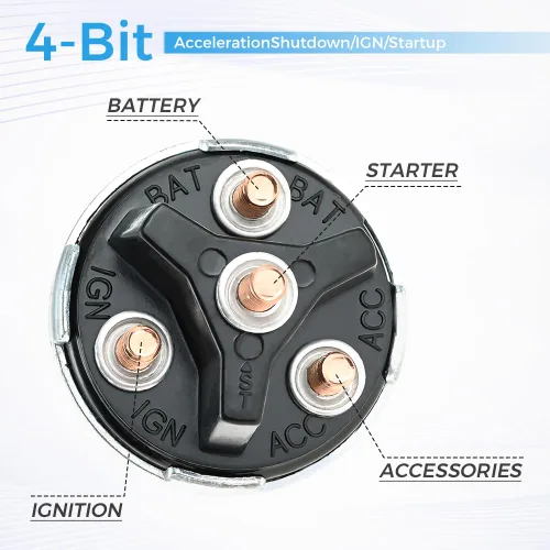 Vista 4 de Mtsooning Interruptor de llave de encendido de 4 posiciones, reemplazo universal del interruptor de arranque para automóvil, carretilla elevadora